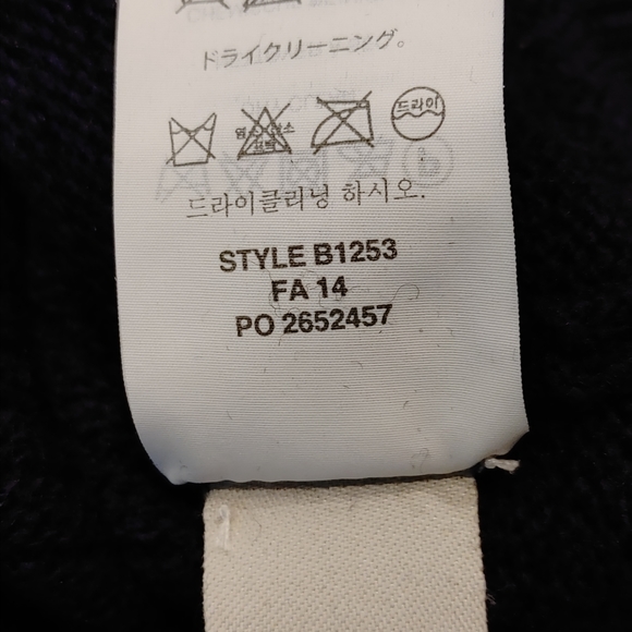 JCREW NAVY RIB-STITCH DOLMAN SWEATER, NAVY XS - Picture 10 of 11